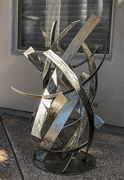 Vortex, stainless steel sculpture